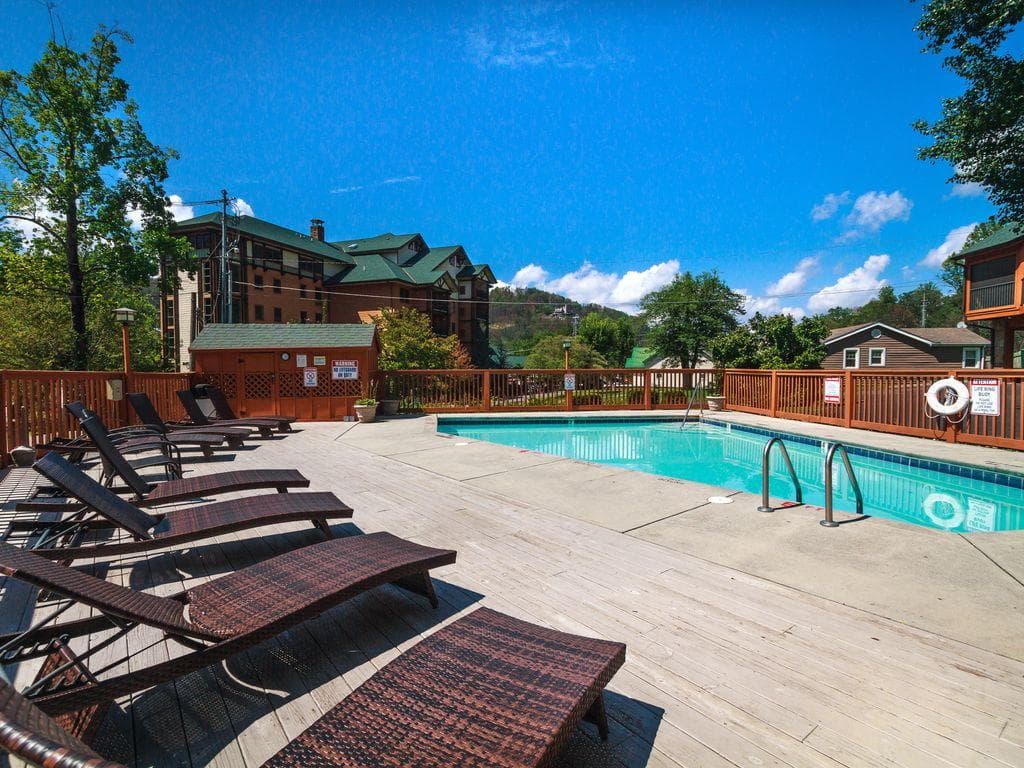 The complex offers a seasonal outdoor pool for our guest to use.  